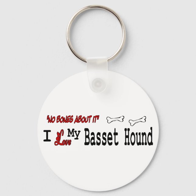 Basset Hound Gifts Nyckelring (Framsida)