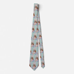 Basset Hound Glad påsk Slips