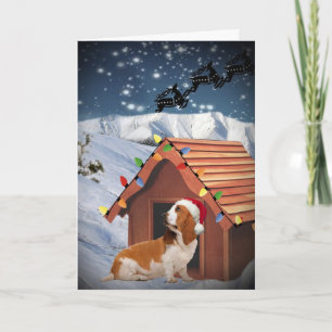 Basset Hound God jul-kort Helgkort