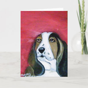 Basset Hound Hälsning Kort