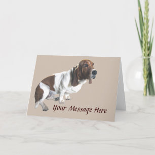 Basset Hound-hälsningskort Helgkort