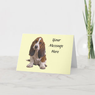 Basset Hound-hälsningskort Helgkort