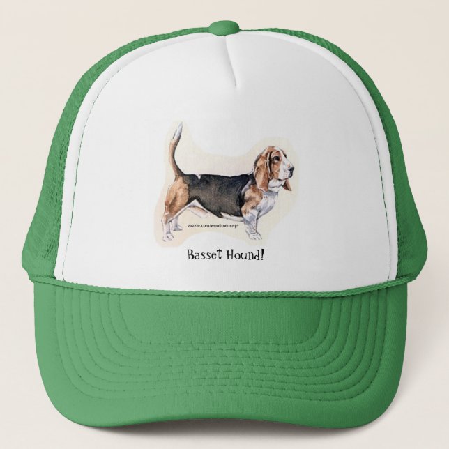 Basset Hound Hat Truckerkeps (Framsida)