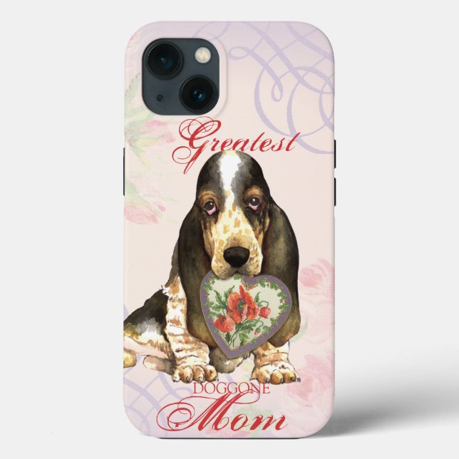 Basset Hound Heart Mamma (Baksida)