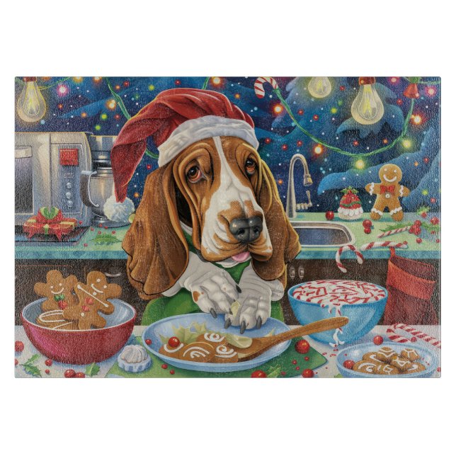 Basset Hound Helgdag Baking: Festive jul (Framsidan)