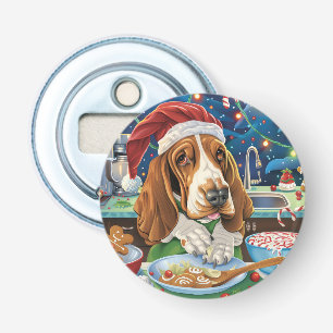 Basset Hound Helgdag Baking: Festive jul Flasköppnare