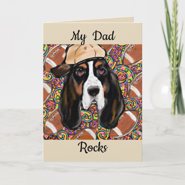 Basset Hound Helgkort (Framsida)