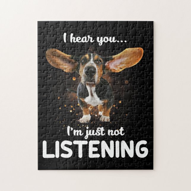 basset hound hör att du inte lyssnar pussel (Vertikal)