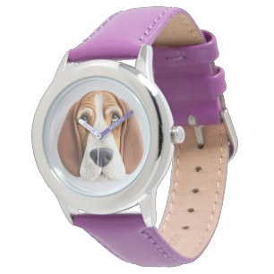 Basset Hound Hund 3D Inspirerad Armbandsur