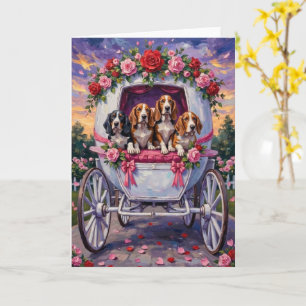 Basset Hound Hund Alla hjärtans dag Kort