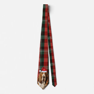 Basset Hound Hund älskare Red Grönt Play-jul Slips