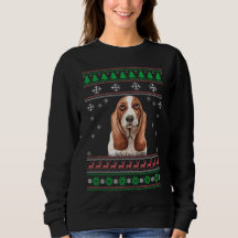 Basset Hound Hund älskare Ugly jul Sweater Julafto