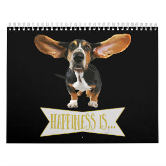 Basset Hound Hund älskare|Vintage Cottage Basset H Kalender