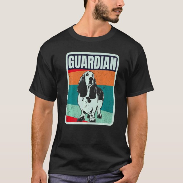 Basset Hound Hund aveln 41 T Shirt (Framsida)