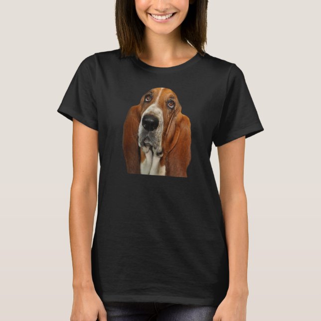 Basset Hound Hund aveln T Shirt (Framsida)