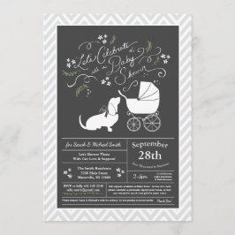 Basset Hound Hund Baby Shower Gender Neutral Inbjudningar