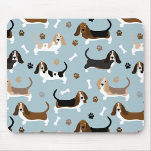 Basset Hound Hund Ben och Tassar Musmatta