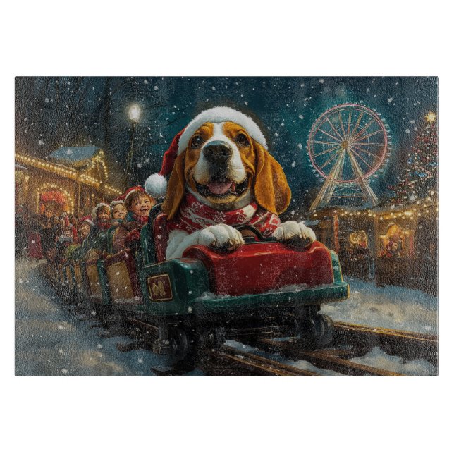 Basset Hound Hund Berg-och-dalbana Jul (Framsidan)