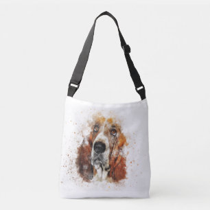Basset Hound Hund Brown White Pet Hunter Doggie Fo Axelväska