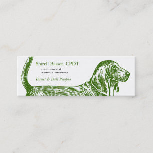 Basset Hound Hund Business Mini Visitkort