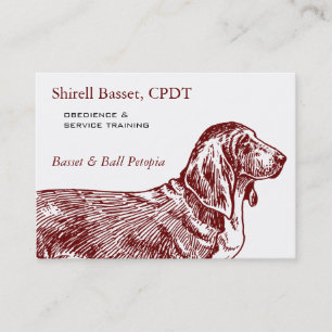 Basset Hound Hund Business Visitkort