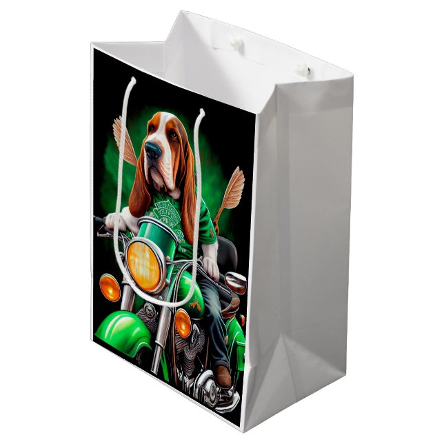 Basset Hound Hund Cycle St. Patrick's Day (Framsidan Vinklad)