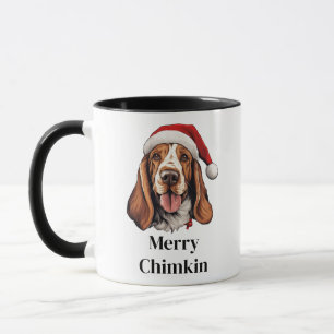 Basset Hound Hund Julhatt Jul Mugg