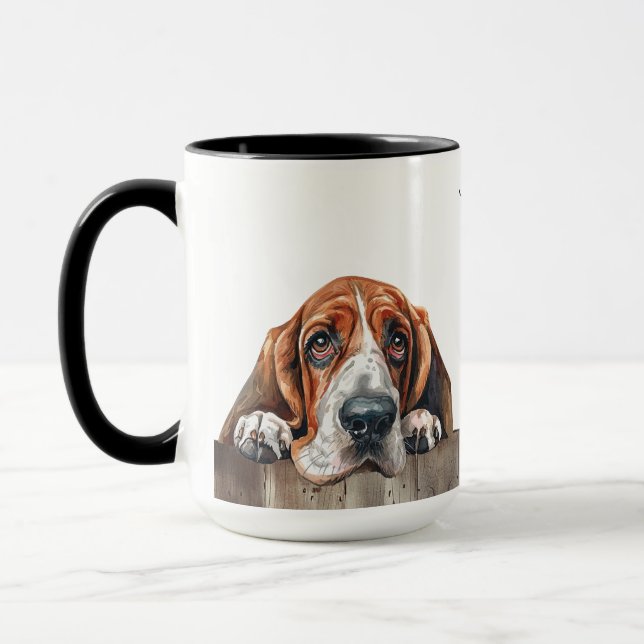 Basset Hound Hund Mugg (Vänster)