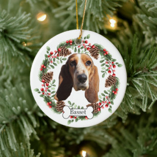 Basset Hound hund Personlig Pet Ornament
