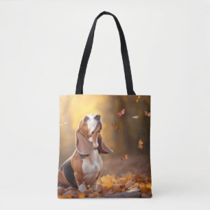 Basset Hound Hund Pet Animal Tranquil Tygkasse