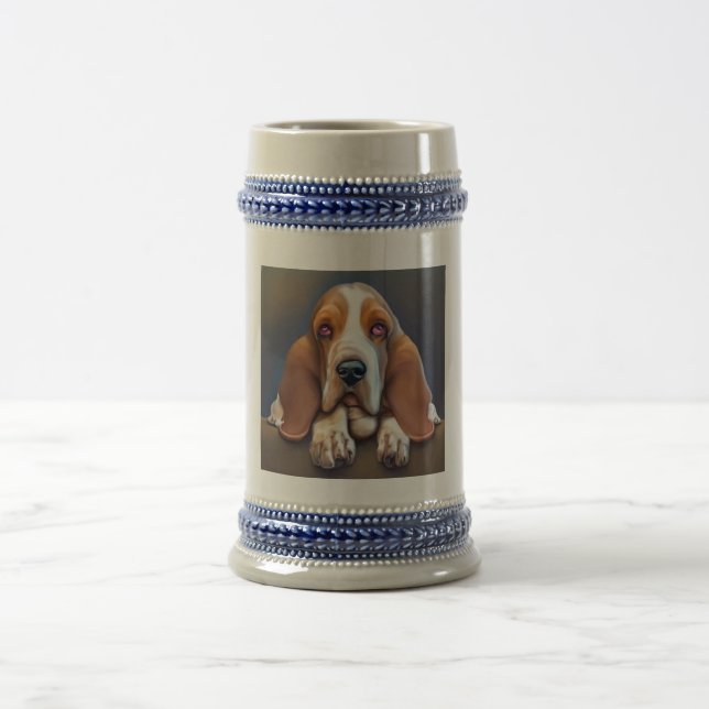 Basset Hound - Hund Porträtt Sejdel (Center)