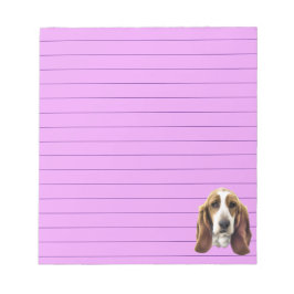 Basset Hound Hund Porträtt Skriv ut länkad Anteckningsblock