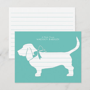 Basset Hound Hund Puppy Tack Kort