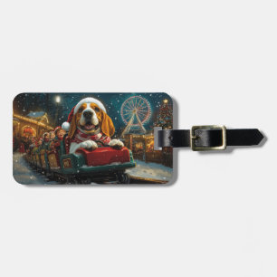 Basset Hound Hund Roller Underlägg jul Bagagebricka
