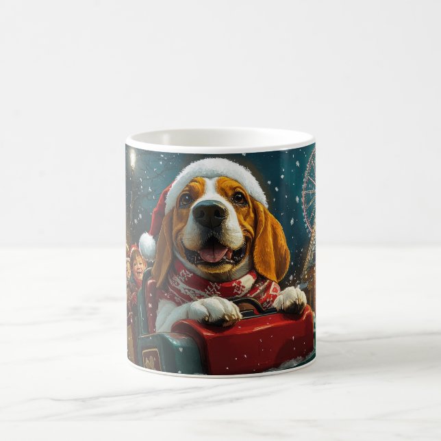 Basset Hound Hund Roller Underlägg jul Kaffemugg (Center)