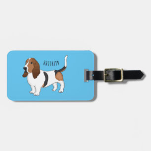 Basset hound hund seriefigurer illustration bagagebricka