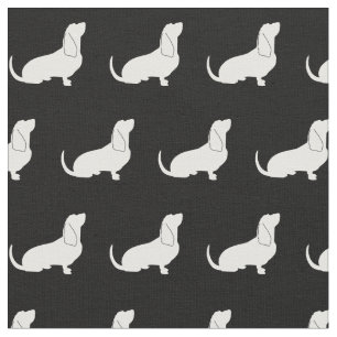 Basset Hound Hund Silhouette Pet Tyg