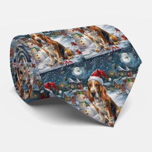 Basset Hound Hund Winter Wonderland jul Joy Slips