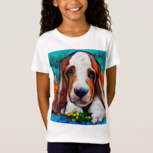 Basset hound hundar tjejer T-Shirt