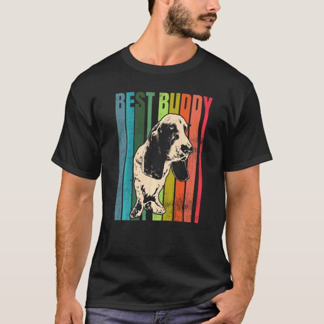 Basset Hound Hundras  11 T Shirt (Framsida)
