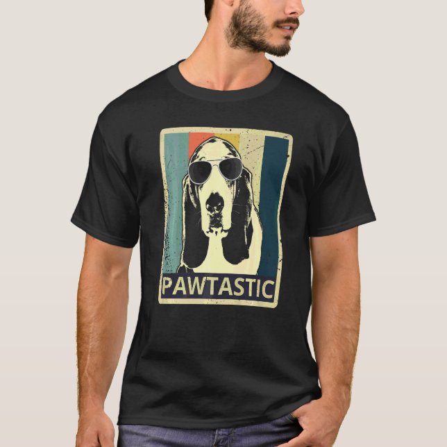 Basset Hound Hundras  26 T Shirt (Framsida)