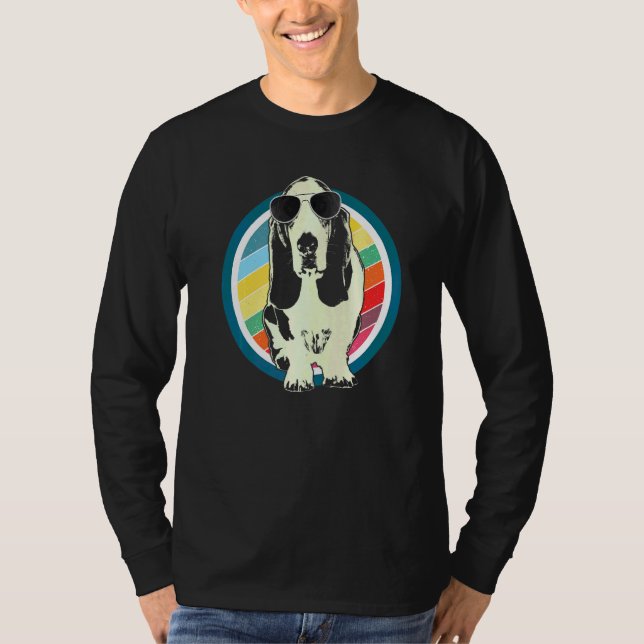 Basset Hound Hundras  38 T Shirt (Framsida)