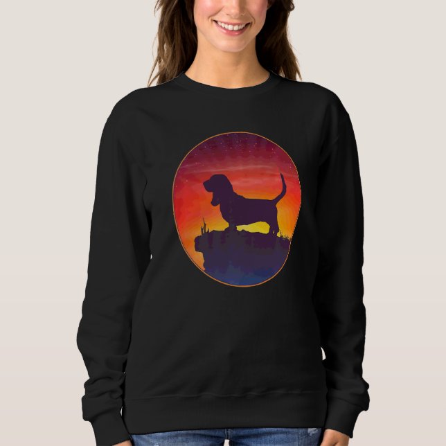 Basset Hound Hundras  47 T Shirt (Framsida)