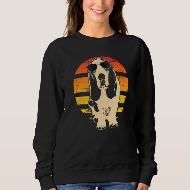 Basset Hound Hundras  4 T Shirt (Framsida)