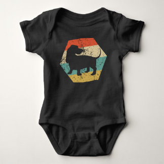 Basset Hound Hundras Retro Distressed Hexagon T Shirt