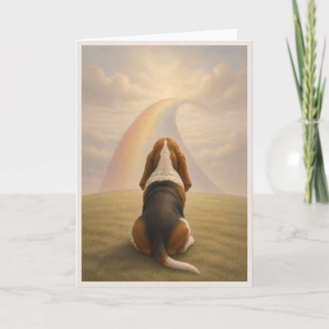 Basset Hound Husdjur Sympatikort Kort (Framsida)