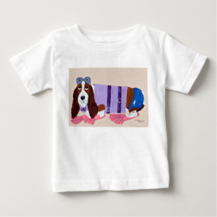 Basset Hound i Flippers T-Shirt