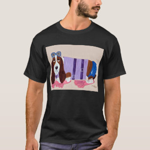 Basset Hound i Flippers t-shirt
