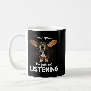 Basset Hound Jag hör att du inte lyssnar Kaffemugg