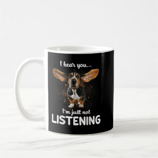 Basset Hound Jag hör att du inte lyssnar Kaffemugg
